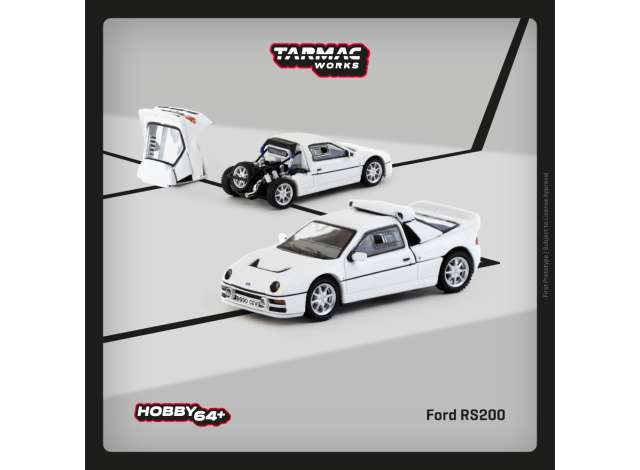 PRE-ORD3R Tarmac Modeliukas 1/64 Ford RS200, white