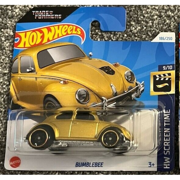 Hot Wheels Mainline Modeliukas Bumblebee (Volkswagen Beetle) gold Short Card
