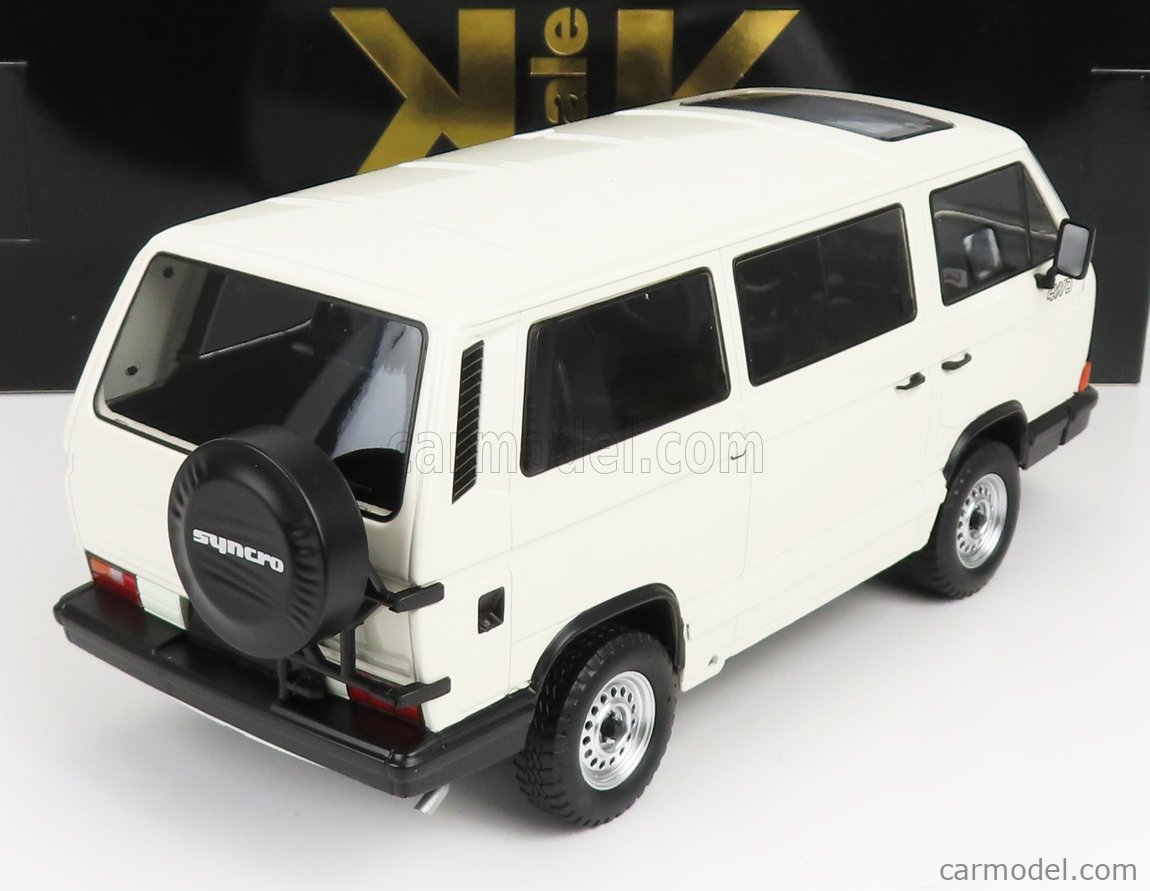 PRE-ORD3R KK Scale Modeliukas 1/18 1987 Volkswagen Bus T3 Syncro, white