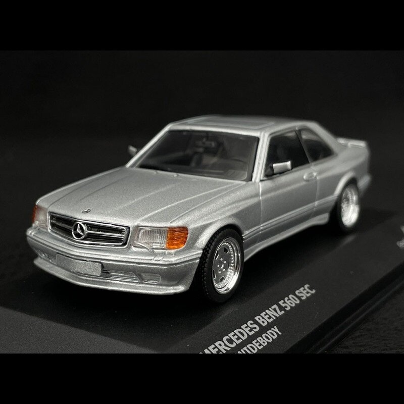 Solido Modeliukas 1/43 Mercedes Benz 560 SEC wide body, silver (yra sandėlyje)