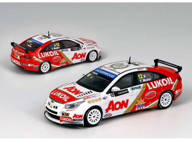 Pop Race Limited Modeliukas Chevrolet Cruze WTCC #12 Macau Livery Yvan Muller 2013, white/red