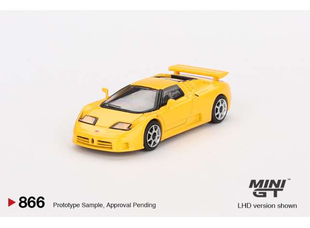 Mini GT Modeliukas 1/64 1995 Bugatti EB110 Super Sport Giallo Bugatti, yellow