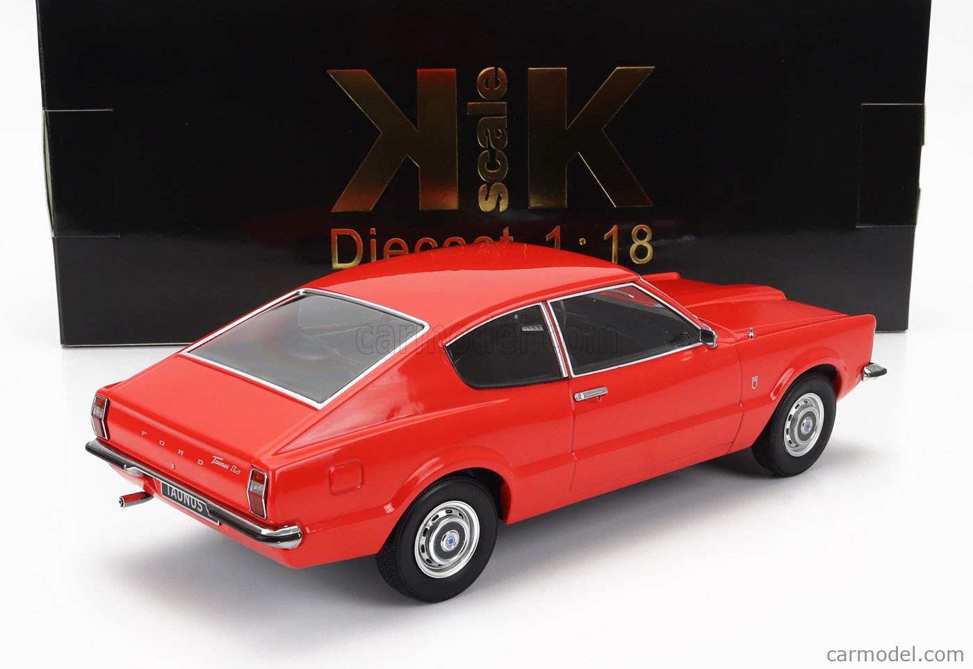 PRE-ORD3R KK Scale Modeliukas 1/18 1971 Ford Taunus L Coupe, red