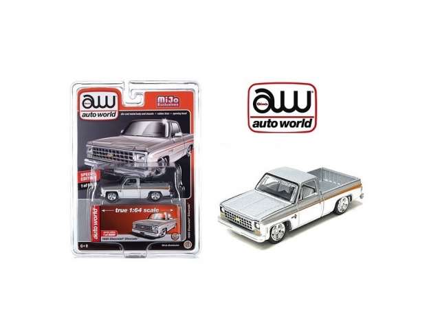 PRE-ORD3R Auto World Modeliukas 1960 Chevrolet Silverado, silver/white