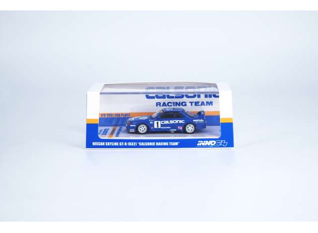 Inno64 Modeliukas 1/64 1991 Nissan Skyline GTR R32 #1 *Calsonic* JTC, blue
