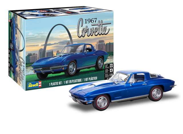 Revell - Germany Surenkamas modeliukas 1/25 1967 Corvette® Coupe , Level 4, plastic modelkit