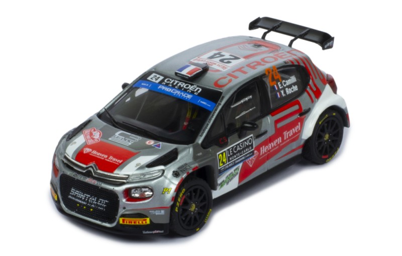 PRE-ORD3R IXO Models Modeliukas 1/43 2022 Citroen C3 Rally 2 #24 E. Camilli/Y. Roche WM Rally Monte Carlo,