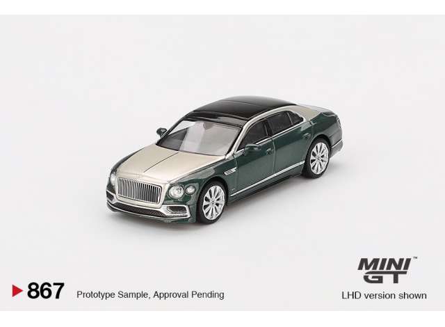 PRE-ORD3R Mini GT Modeliukas 1/64 2024 Bentley Flying Spur, white sand verdant