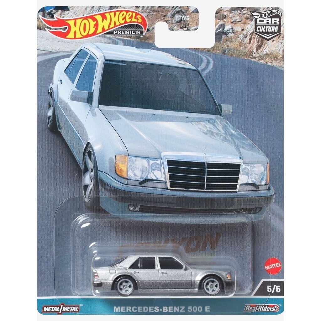 Hot Wheels Premium Modeliukas Mercedes Benz 500E (Canyon Warriors) (yra Sandėlyje)