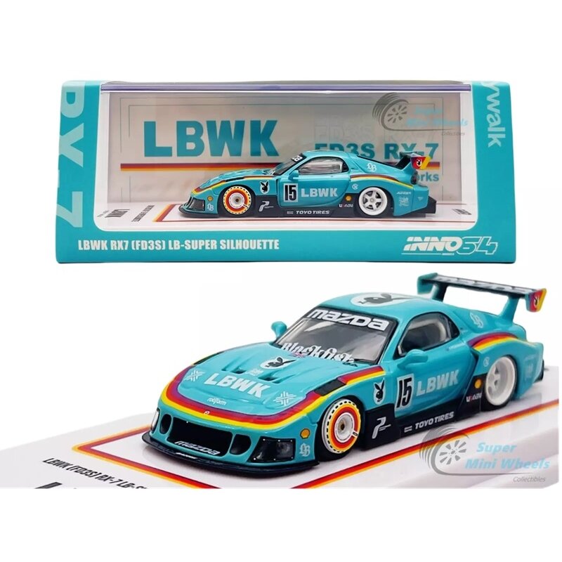 PRE-ORDER Inno64 Modeliukas LBWK Mazda RX7 (FD3S) LB Super Silhouette, blue/orange/red