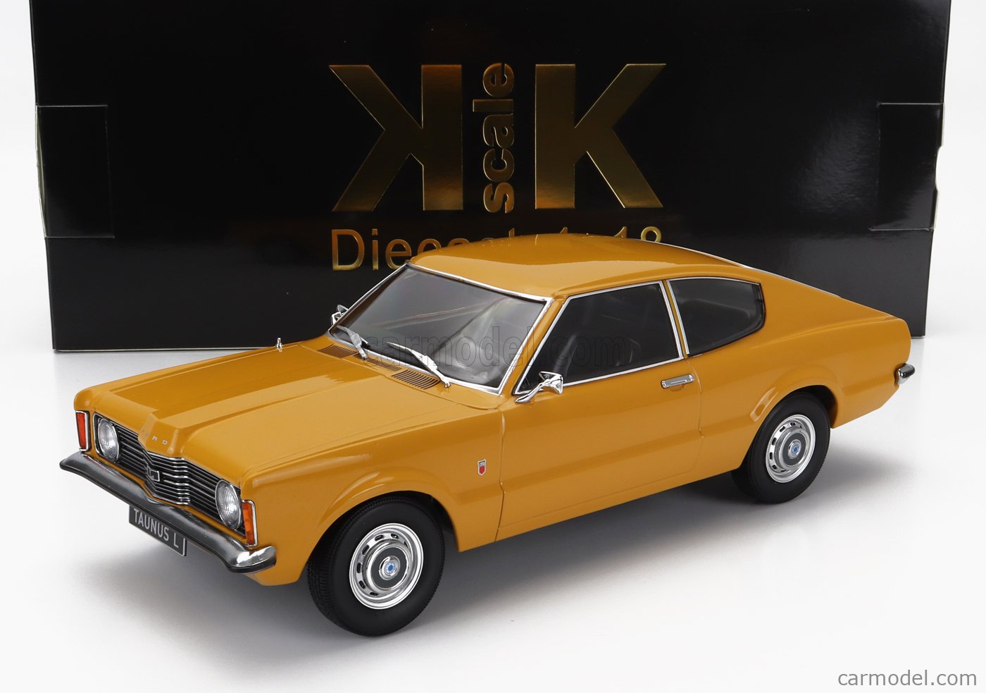 PRE-ORD3R KK Scale Modeliukas 1/18 1971 Ford Taunus L Coupe, ockre