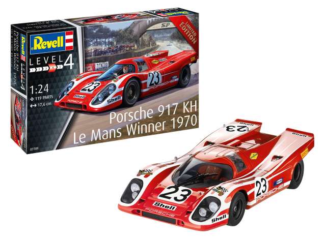Revell - Germany Surenkamas modeliukas 1/24 Porsche 917KH Le Mans Winner 1970, Level 4, plastic modelkit