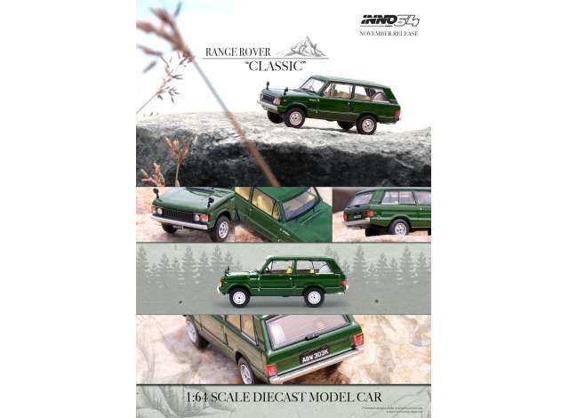 PRE-ORD3R Inno64 Modeliukas 1/64 1982 Range Rover Classic, lincoln green