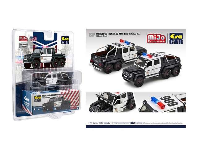 Era Car Modeliukas 2022 Mercedes Benz G63 AMG 6x6 Police Version