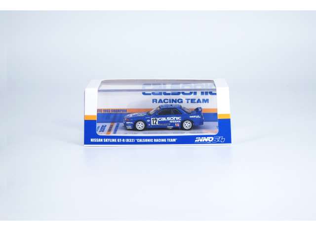 PRE-ORD3R Inno64 Modeliukas 1993 Nissan Skyline GTR R32 #12 *Calsonic* JTC, blue