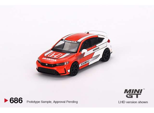 PRE-ORD3R Mini GT Modeliukas 2023 Honda Civic Type R Pace Car, red