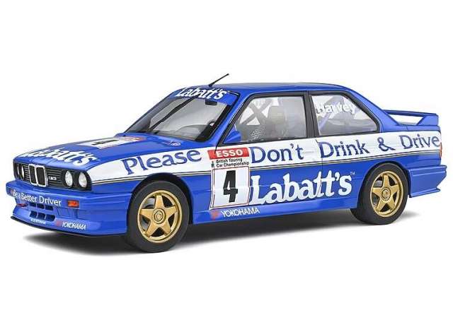 PRE-ORD3R Solido Modeliukas 1/18 1991 #4 BMW M3 (E30) BTCC, blue/white
