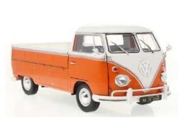 PRE-ORD3R Solido Modeliukas 1/18 1950 Volkswagen T1 Pick Up, orange/white
