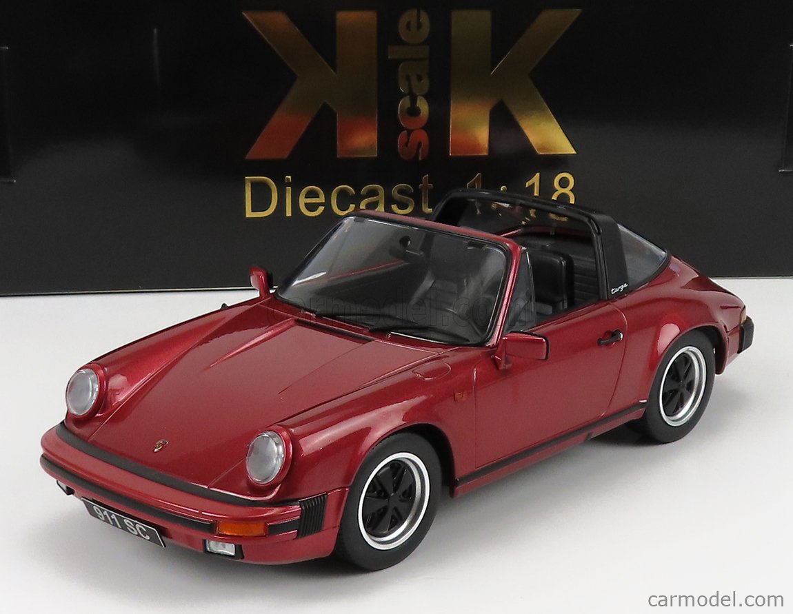 PRE-ORD3R KK Scale Modeliukas 1983 Porsche 911 SC Targa with extra Hardtop, red metallic
