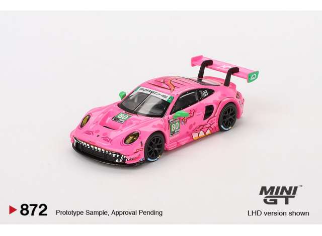 Mini GT Modeliukas 1/64 2023 Porsche 911 (992) GT3 R #80 AO Racing Virginia Roxy, pink