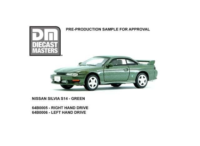 PRE-ORD3R BM Creations Modeliukas 1994 Nissan Silvia S14 LHD, green