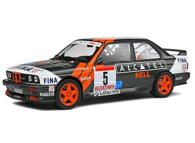 PRE-ORD3R Solido Modeliukas 1/18 1990 BMW M3 (E30) #5 Rally Ypres, black/orange
