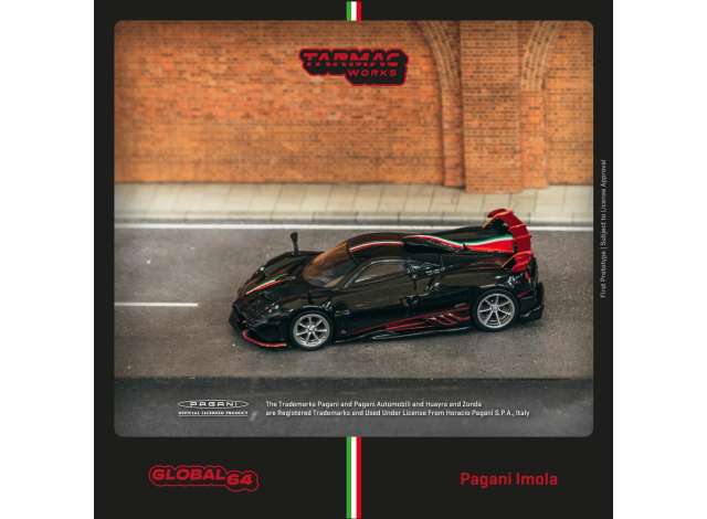 PRE-ORDER Tarmac Modeliukas 1/64 Pagani Imola, nero oro