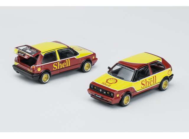 PRE-ORD3R Pop Race Limited Modeliukas Volkswagen Golf GTi MKII *Shell*, yellow/red