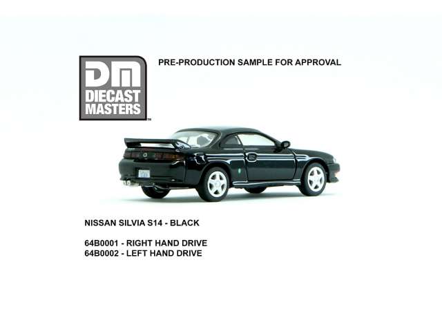 PRE-ORD3R BM Creations Modeliukas 1994 Nissan Silvia S14 LHD, black