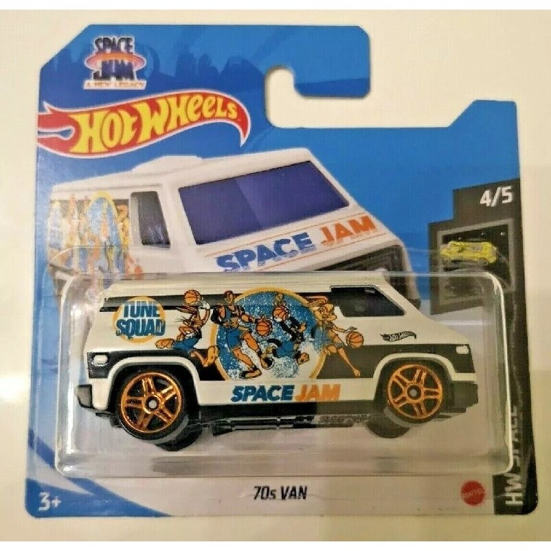 Hot Wheels Mainline Modeliukas 70s Van Space Jam White