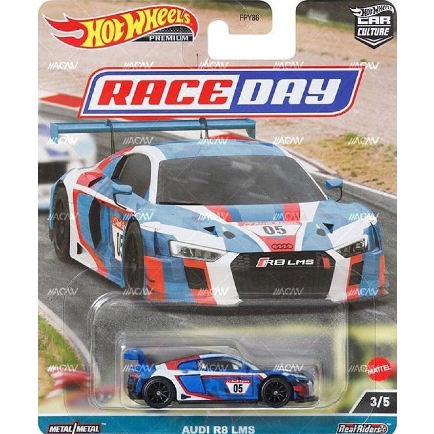 Hot Wheels Premium Modeliukas Audi R8 LMS Race Day (yra Sandėlyje)