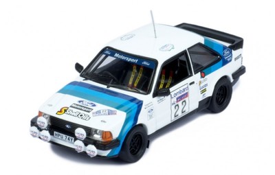 PRE-ORD3R IXO Models Modeliukas 1993 Ford Escort MKIII RS 1600i No.22 RAC Rally Aitken-Walker/Morgan, white/blue