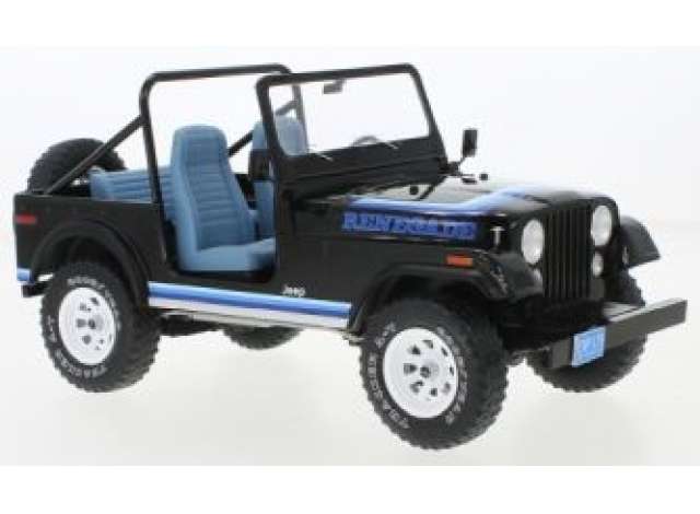 PRE-ORD3R MCG Modeliukas 1/18 1980 Jeep CJ-7 Golden Eagle, black with décor