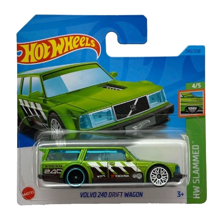 Hot wheels Mainline Modeliukas Volvo 240 drift green (yra Sandėlyje)