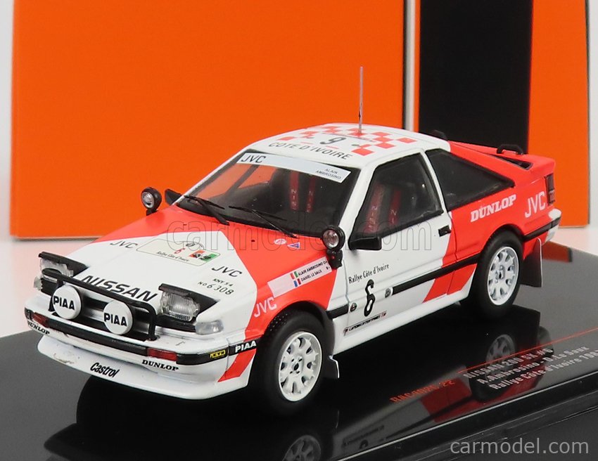 PRE-ORD3R IXO Models Modeliukas 1/43 1987 Nissan 200 SX #6 A. Ambrosino/D. Le Saux Rally Cote d Ivoire,