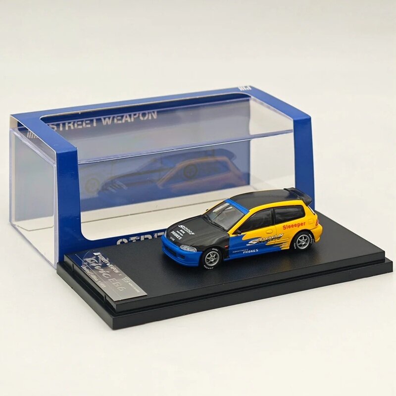 PRE-ORD3R Street Weapon Modeliukas 1/64 Honda EG6 *SPOON*, blue/yellow