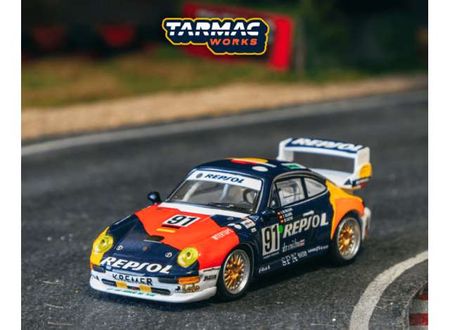 PRE-ORD3R Tarmac Modeliukas 1/64 1995 Porsche 911 GT2 #91, 24h LE MANS 1995, various