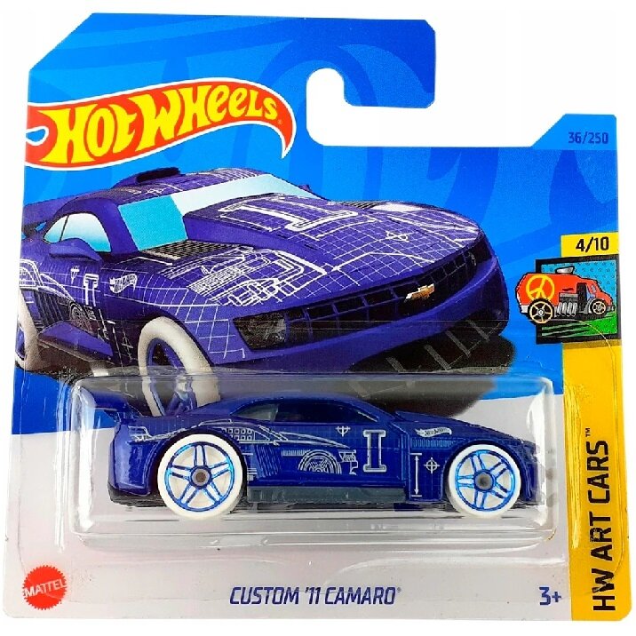 Hot Wheels Mainline Modeliukas Custom 11 Camaro blue (yra Sandėlyje)