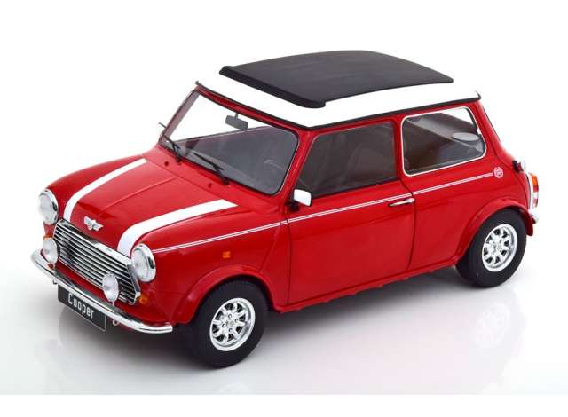 KK Scale Modeliukas 1/12 Mini Cooper Sunroof, red/white