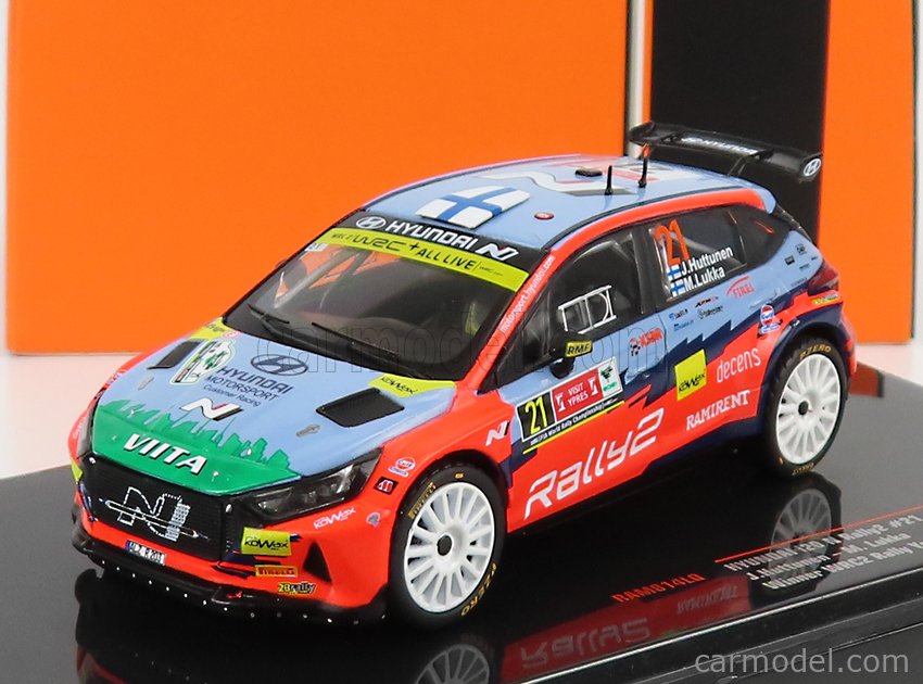 PRE-ORD3R IXO Models Modeliukas 1/43 2021 Hyundai i20 N Rally 2 #21 J. Huttunen/m. Lukka Rally WM Rally Ypr...