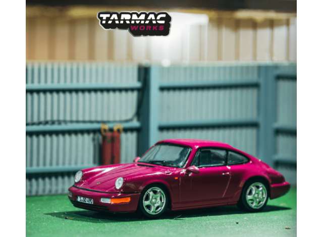 PRE-ORD3R Tarmac Modeliukas 1/64 Porsche 911 964 RS, ruby star