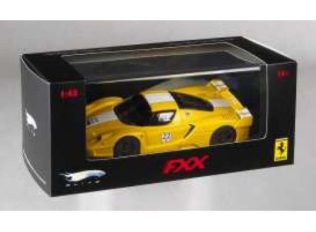 PRE-ORD3R Hotwheels Elite Modeliukas 1/43 2006 Ferrari FXX, yellow with white stripe (Limited Edition). Special Elite series with all official FXX liveries by Ferrari. In special FXX packaging