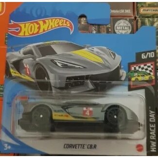 Hot Wheels Mainline Modeliukas Corvette C8.R grey short card