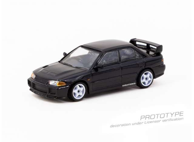 PRE-ORD3R Tarmac Modeliukas 1/64 Mitsubishi Lancer GSR Evolution III, black