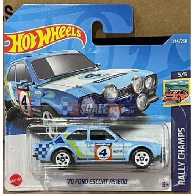 Hot Wheels Mainline Modeliukas 70 Ford Escort RS1600 blue (yra Sandėlyje)