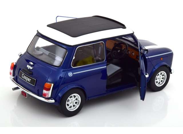 PRE-ORD3R KK Scale Modeliukas 1/12 Mini Cooper Sunroof, blue metallic/white