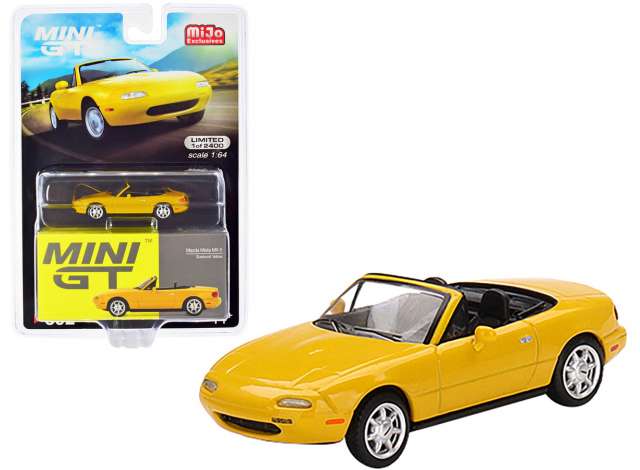 Mini GT Modeliukas Mazda MX-5 Miata (NA), sunburst yellow