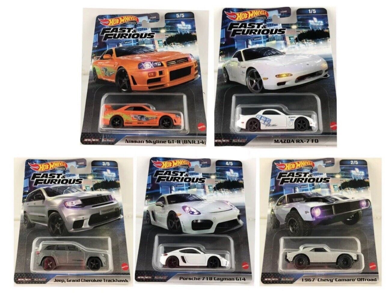 Hot Wheels Premium Modeliukas Fast & the Furious