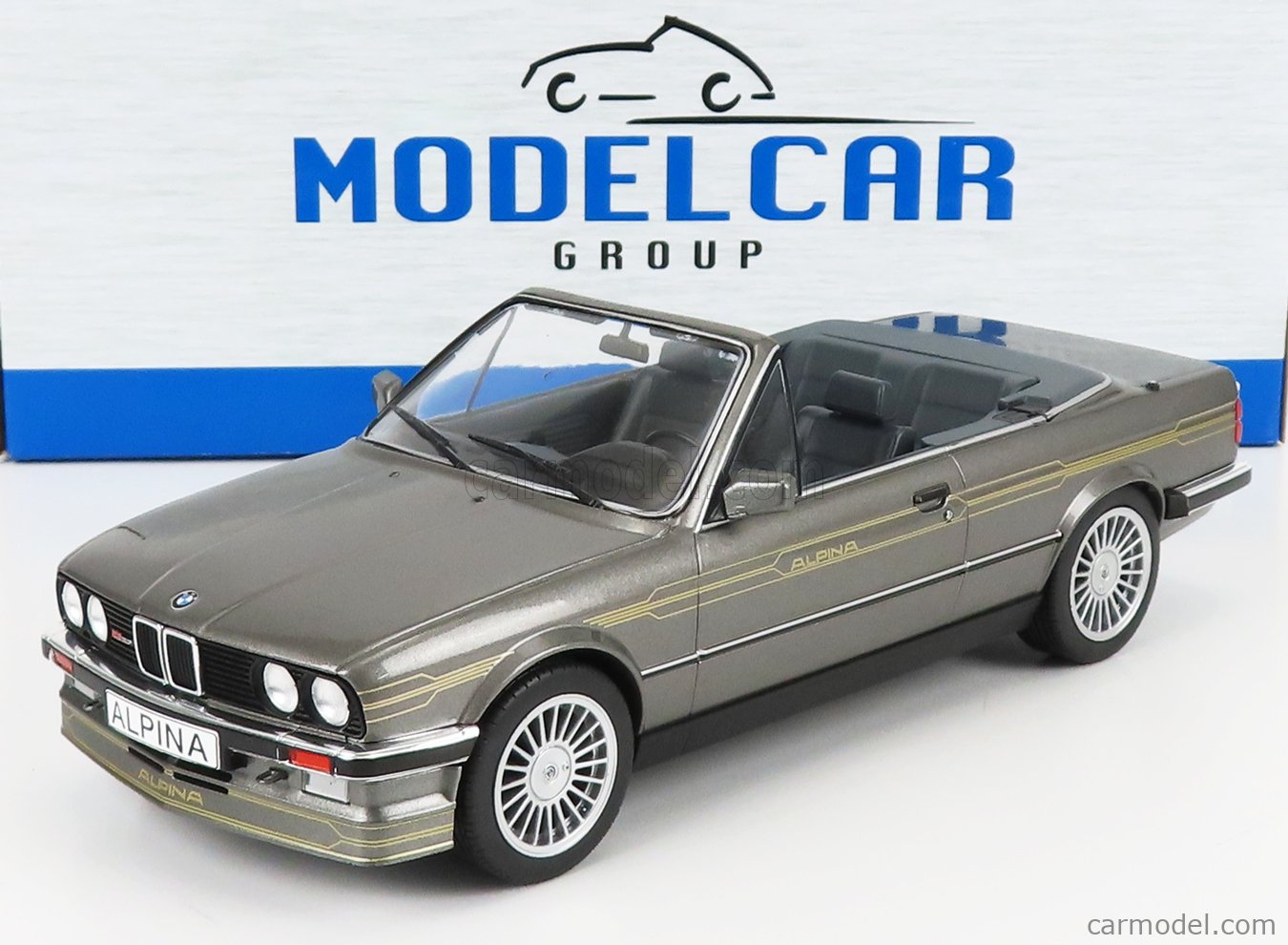 PRE-ORD3R MCG Modeliukas 1/18 1986 BMW Alpina C2 2.7 Cabriolet basis E30, grey