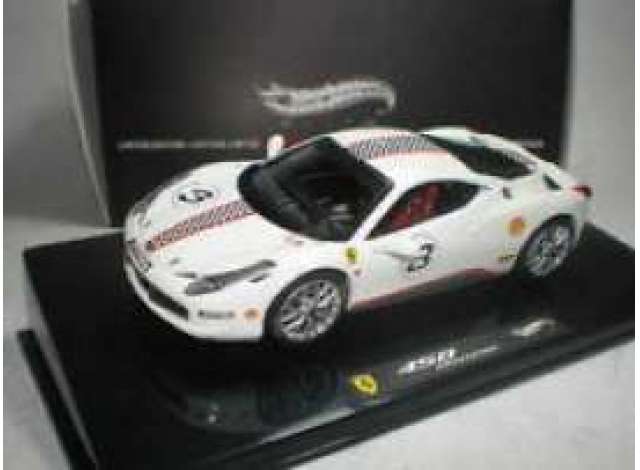 PRE-ORD3R Hotwheels Elite Modeliukas 1/43 2011 Ferrari 458 Italia Challenge, white